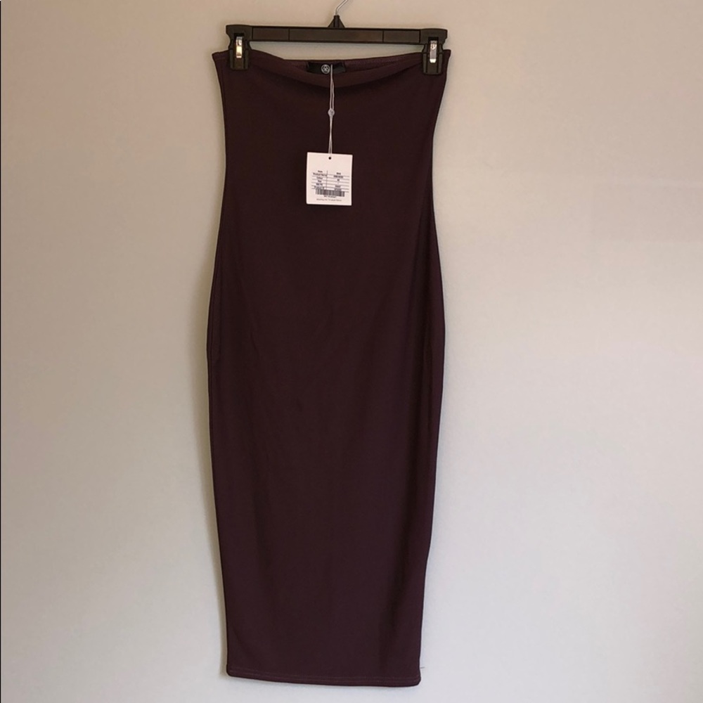 Misguided Bandeau Midi Dress